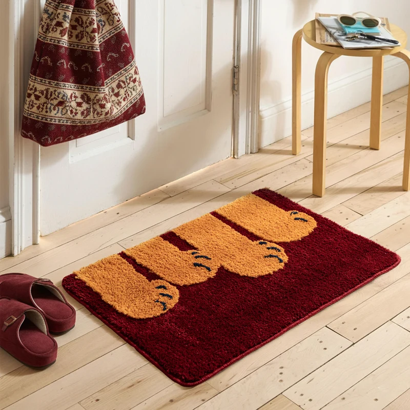 Bath mat with paw print design and extra soft high pile Stornfield