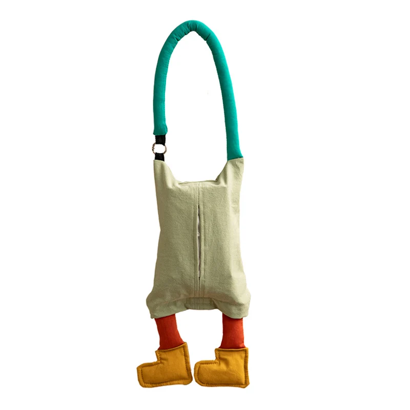 playful shoulder bag made of soft fabric with padded carrying handle and decorative legs Stornfield