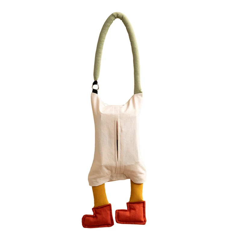 playful shoulder bag made of soft fabric with padded carrying handle and decorative legs Stornfield