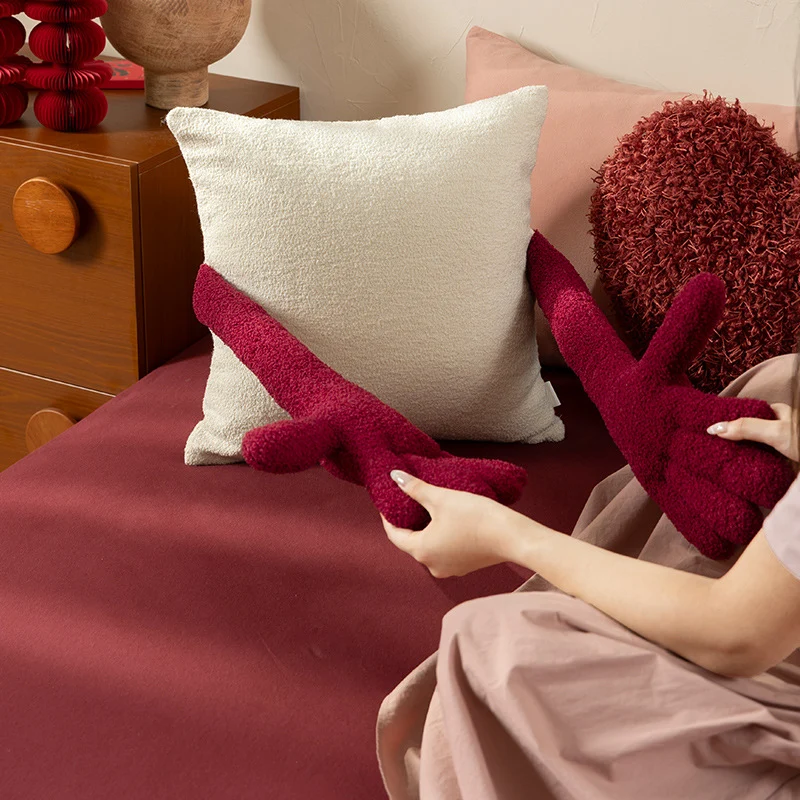 Cozy bouclé fleece gloves with warming thermal lining Stornfield