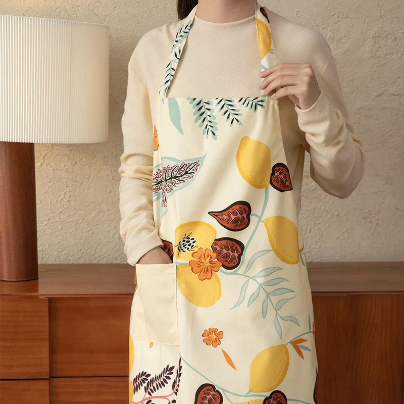 Cooking apron with adjustable neck strap, large front pocket, and lightweight cotton blend Stornfield