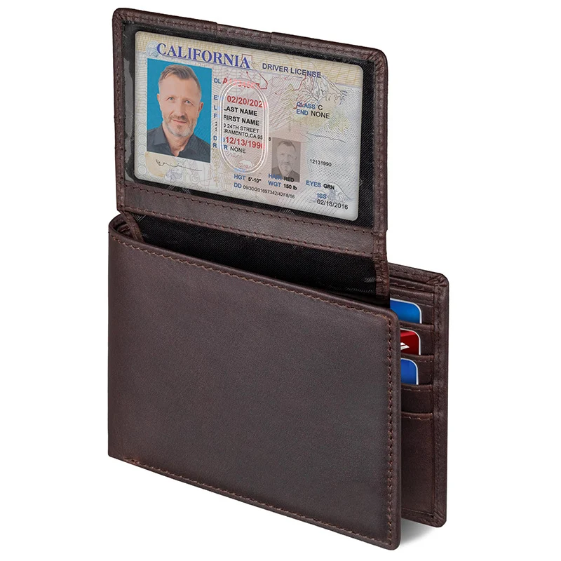 Klassisches Leder-Kartenhalter-Portemonnaie Karnz
