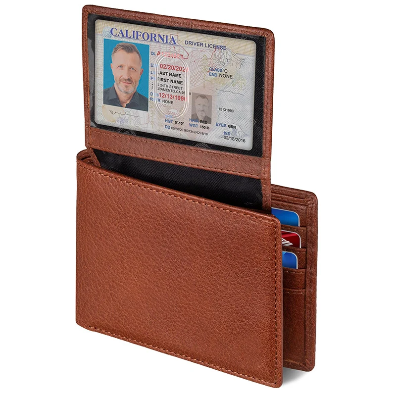 Klassisches Leder-Kartenhalter-Portemonnaie Karnz