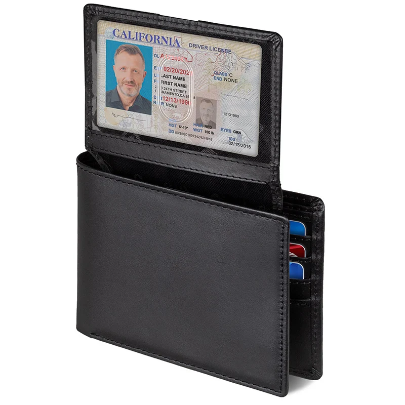 Klassisches Leder-Kartenhalter-Portemonnaie Karnz