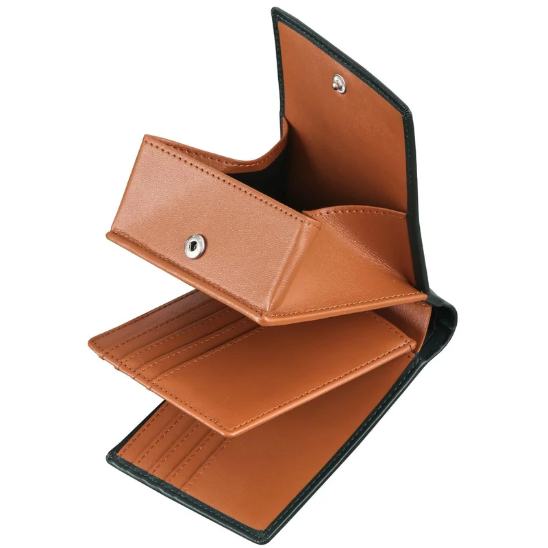 Klassische Lederzwei-Falten-Brieftasche Karnz