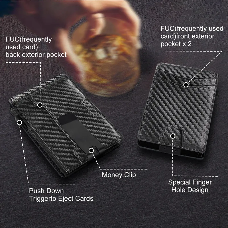Carbonfaser RFID-blockierendes Kartenetui Karnz