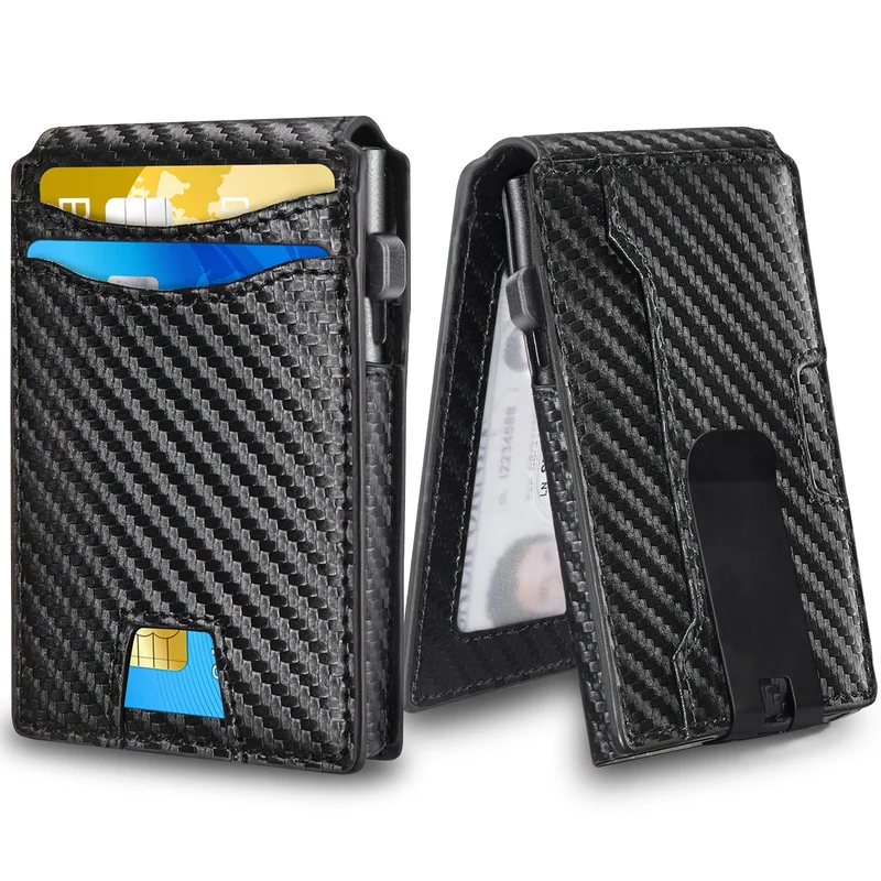 Carbonfaser RFID-blockierendes Kartenetui Karnz