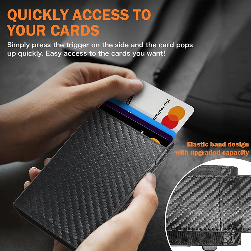 Carbonfaser Multi-Funktions Slim Wallet Karnz
