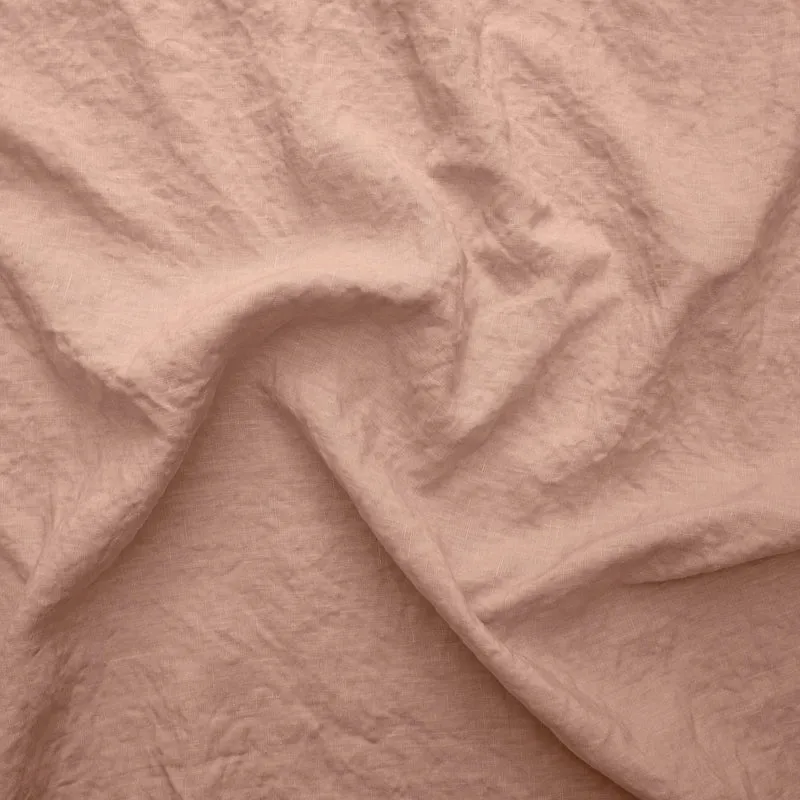 Duschvorhang aus rosa Leinen