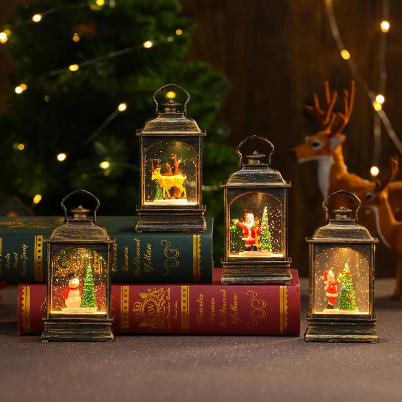 Decorative LED Lantern with Snowman Scene Stornfield