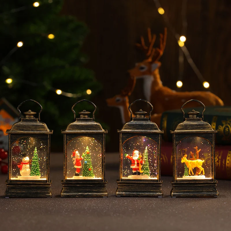 Decorative LED Lantern with Snowman Scene Stornfield
