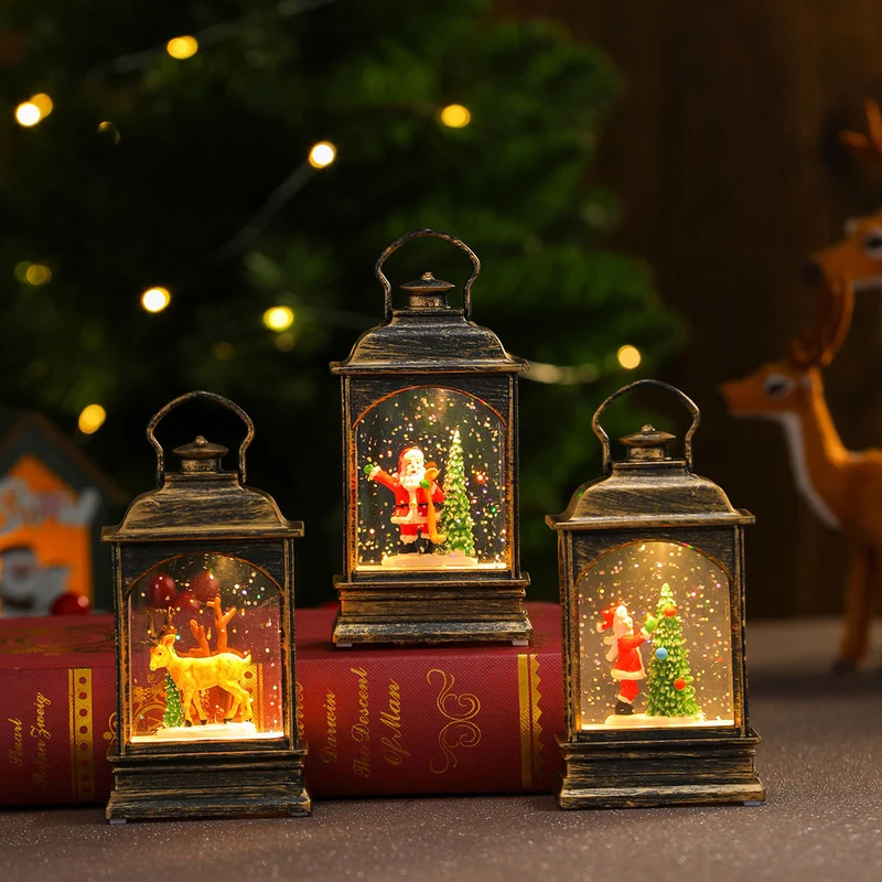Decorative LED Lantern with Snowman Scene Stornfield