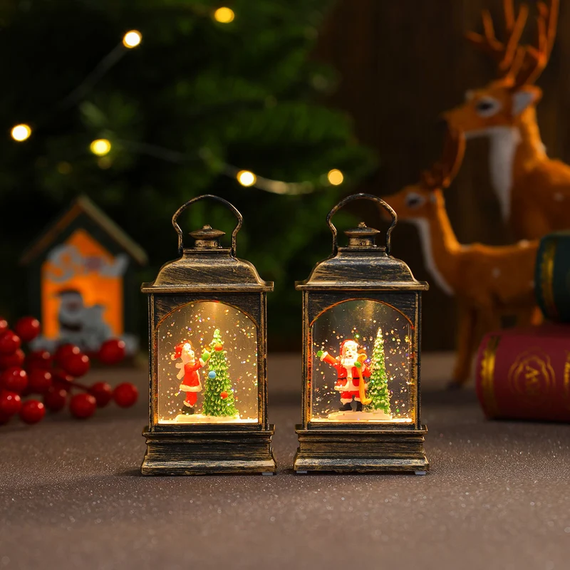 Decorative LED Lantern with Snowman Scene Stornfield