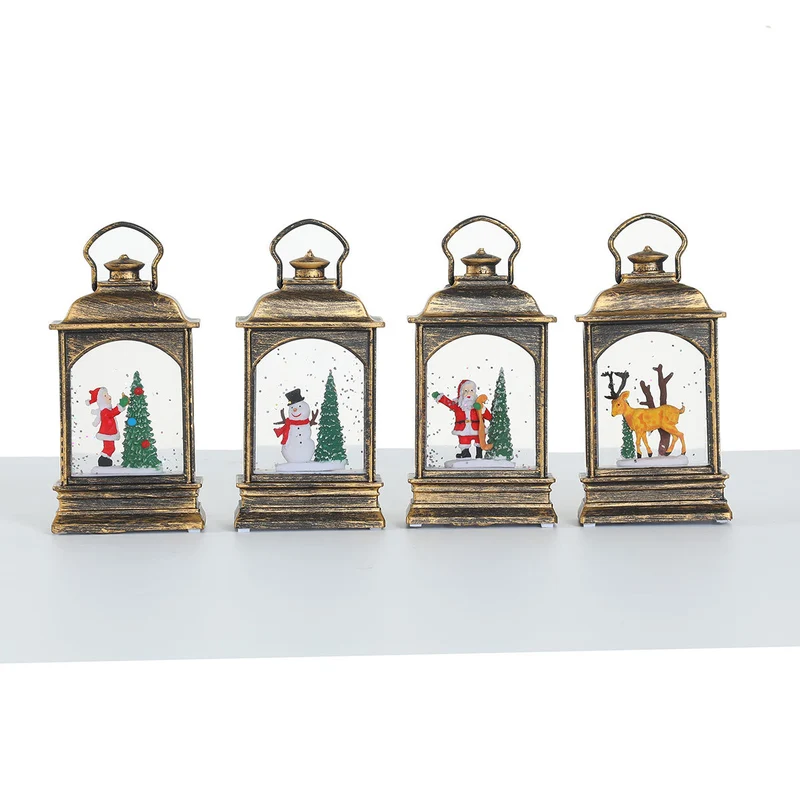 Decorative LED Lantern with Snowman Scene Stornfield