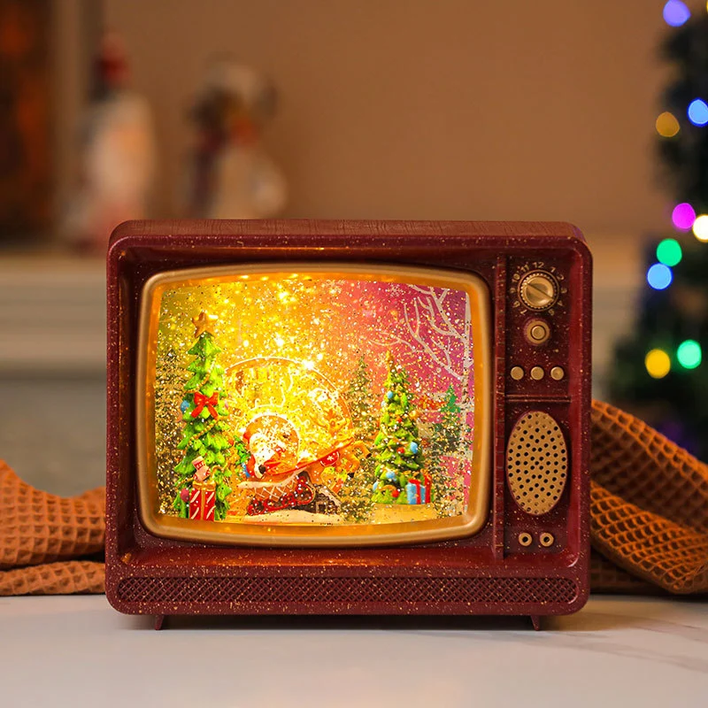 Decorative LED Lantern with Santa Figurine Stornfield