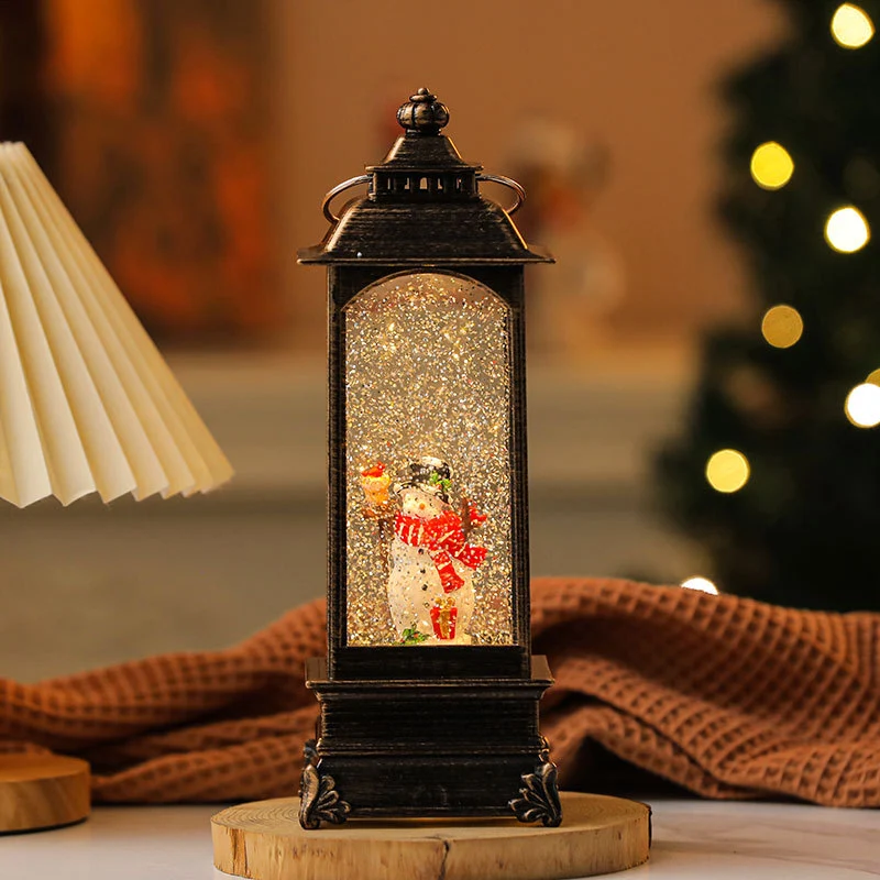 Decorative LED Lantern with Santa Figurine Stornfield