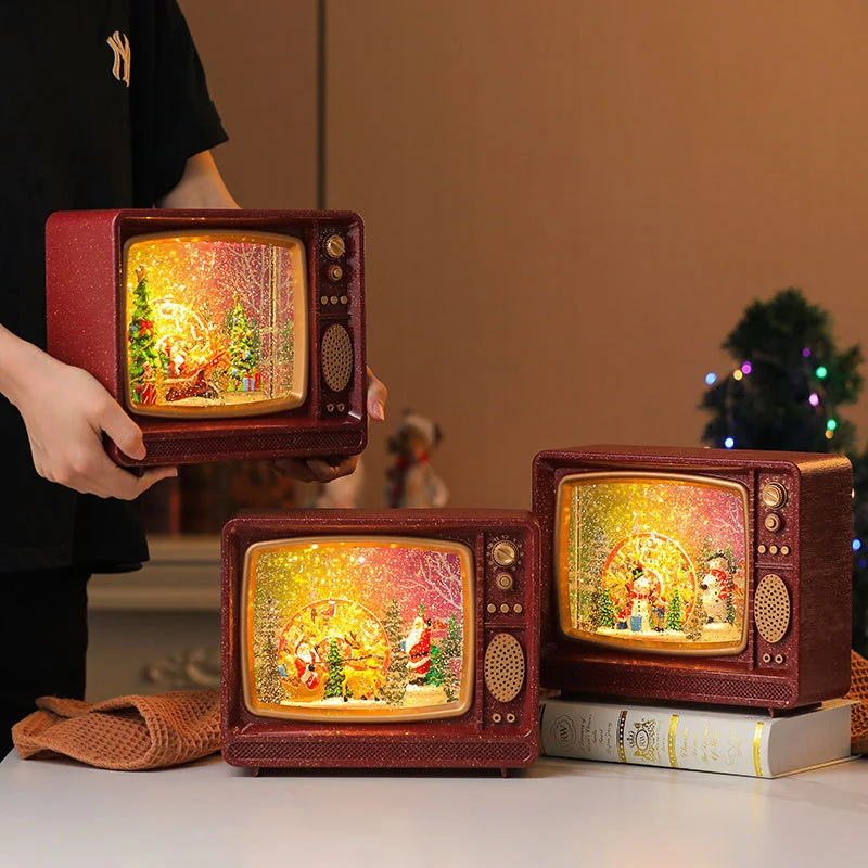 Decorative LED Lantern with Santa Figurine Stornfield