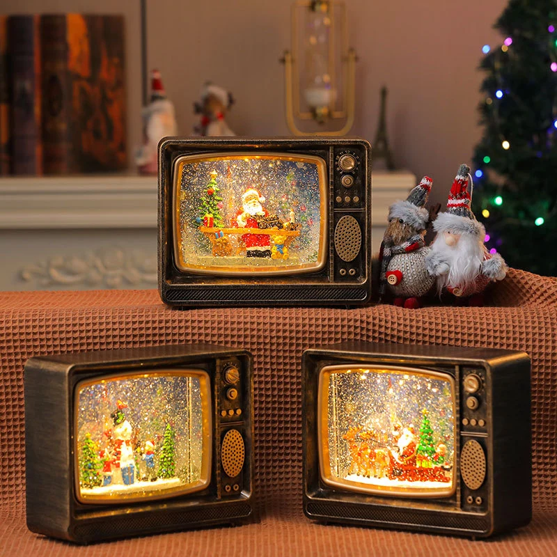 Decorative LED Lantern with Santa Figurine Stornfield