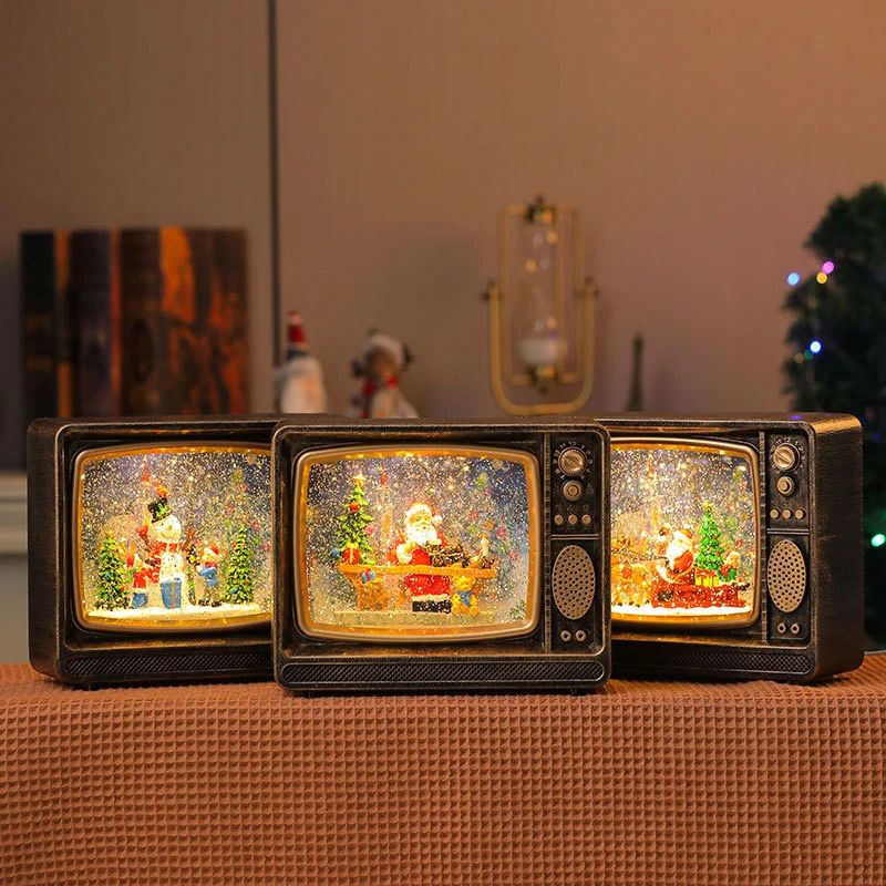 Decorative LED Lantern with Santa Figurine Stornfield