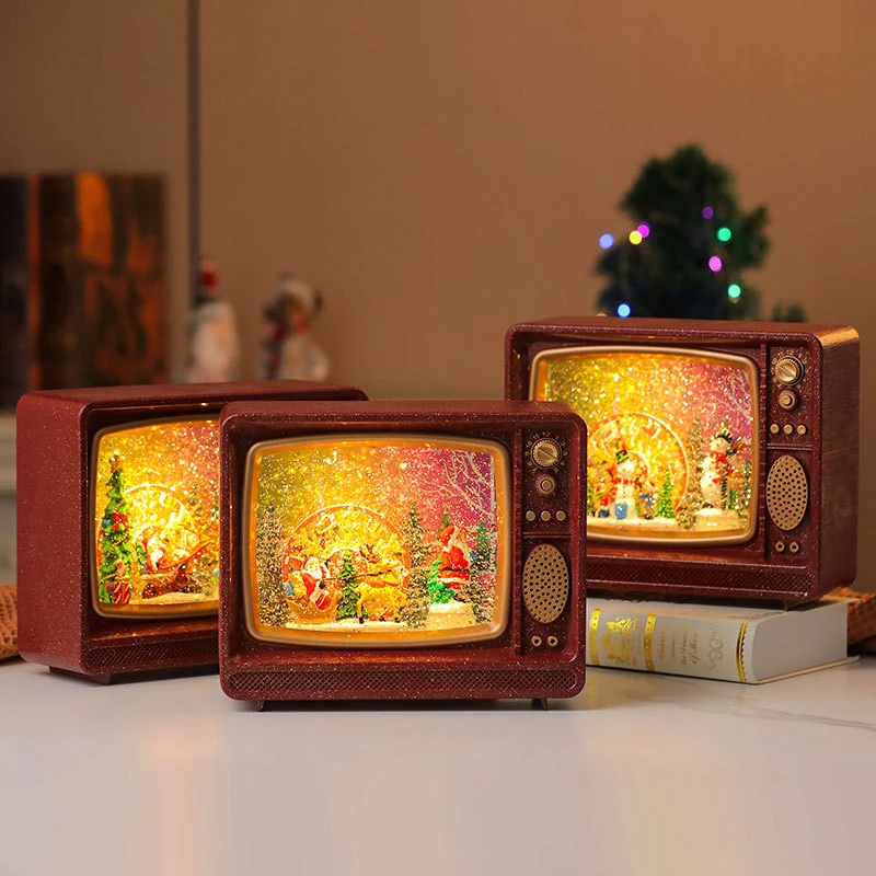 Decorative LED Lantern with Santa Figurine Stornfield