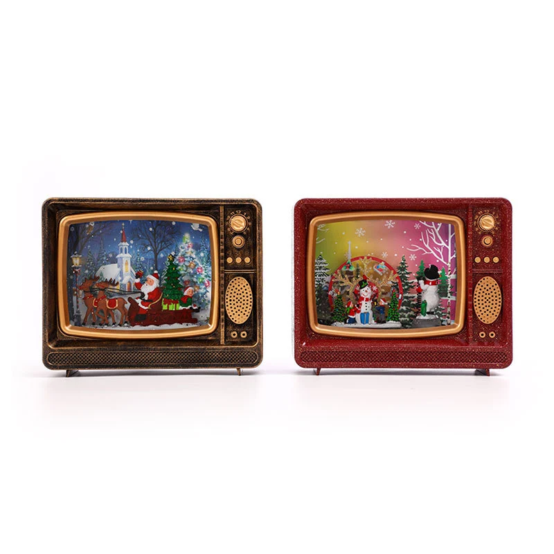 Decorative LED Lantern with Santa Figurine Stornfield
