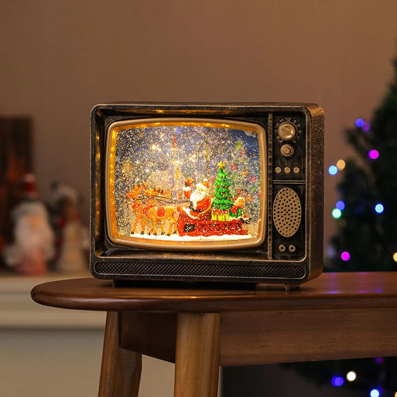 Decorative LED Lantern with Santa Figurine Stornfield