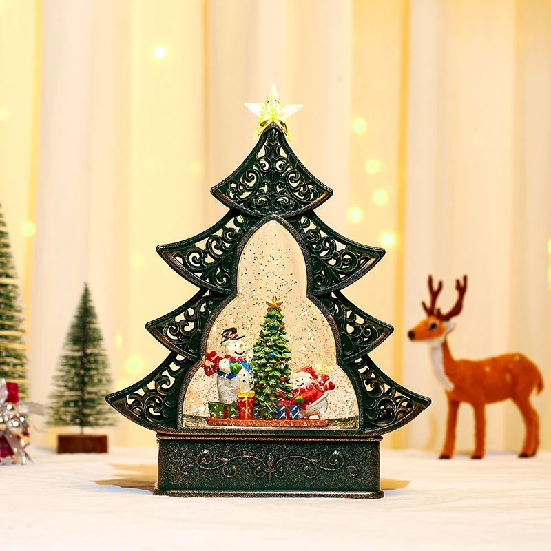 Decorative LED Lantern with Santa Figurine Stornfield