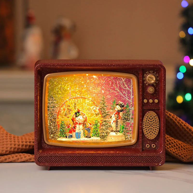 Decorative LED Lantern with Santa Figurine Stornfield