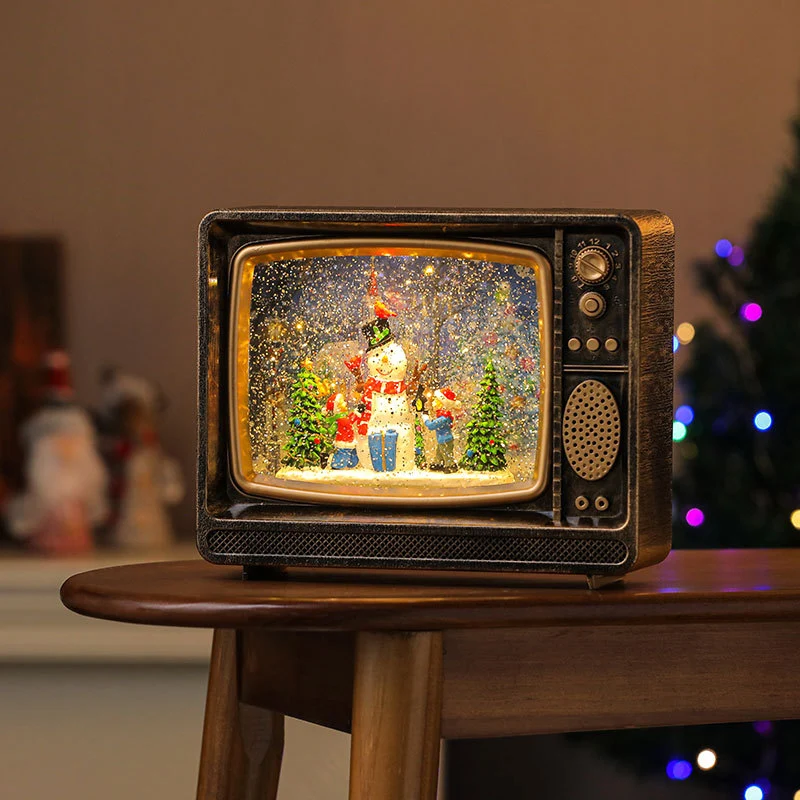 Decorative LED Lantern with Santa Figurine Stornfield