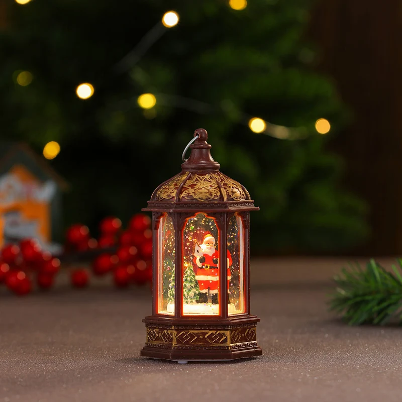 Decorative LED Lantern with Christmas Figurine Stornfield