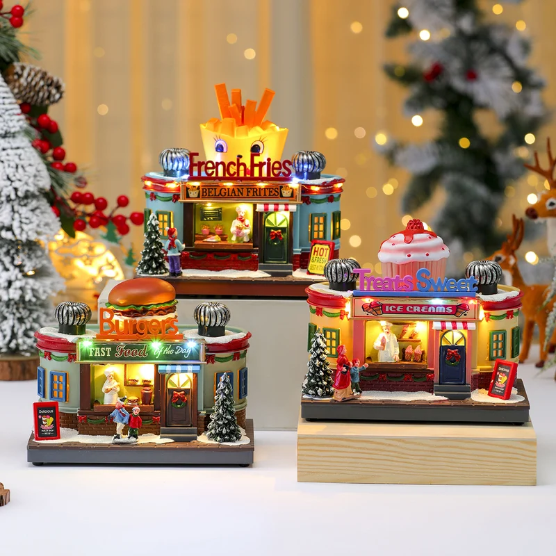 Decorative LED Ice Cream Shop Figurine Stornfield