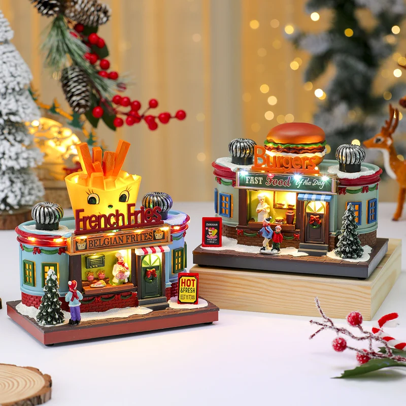 Decorative LED Ice Cream Shop Figurine Stornfield