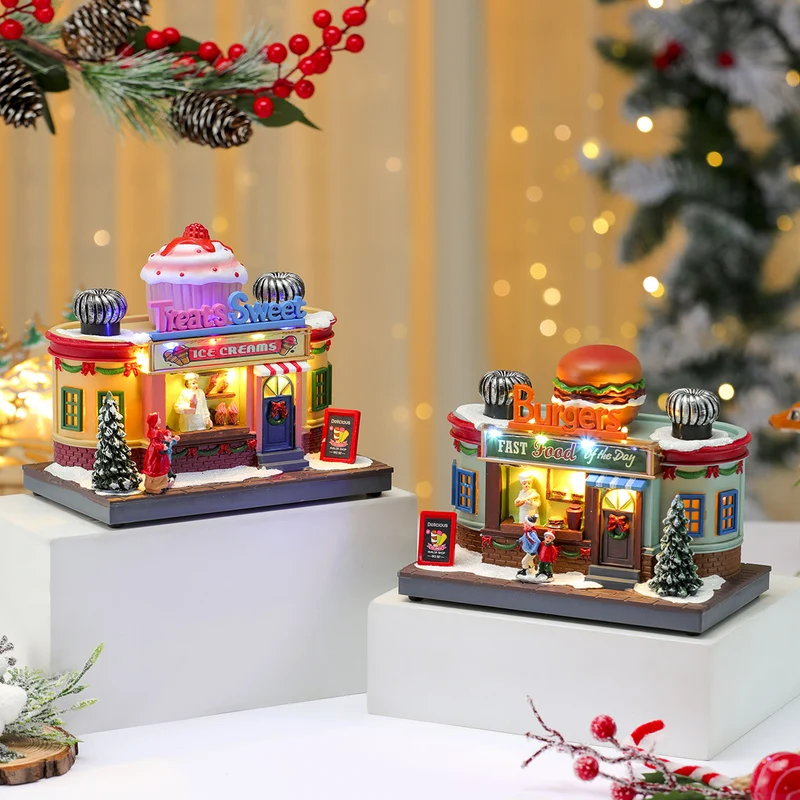 Decorative LED Ice Cream Shop Figurine Stornfield
