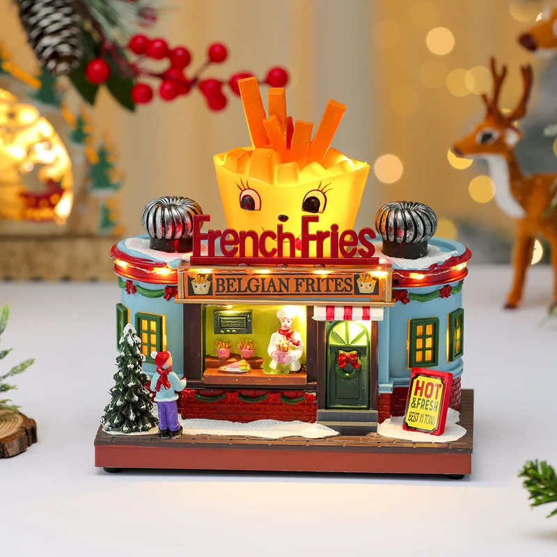Decorative LED Ice Cream Shop Figurine Stornfield