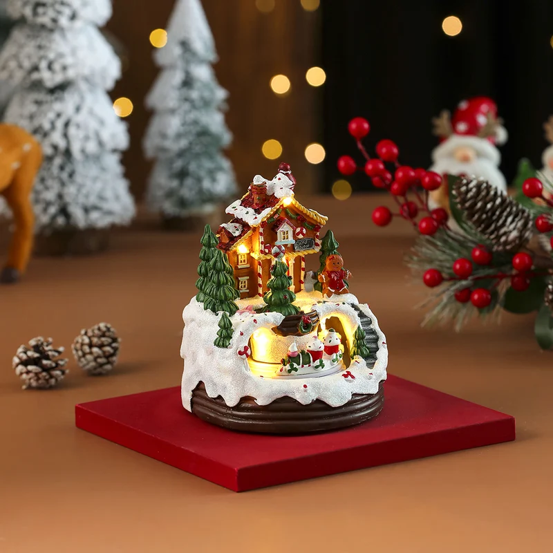 Decorative LED Christmas Village Figurine Stornfield