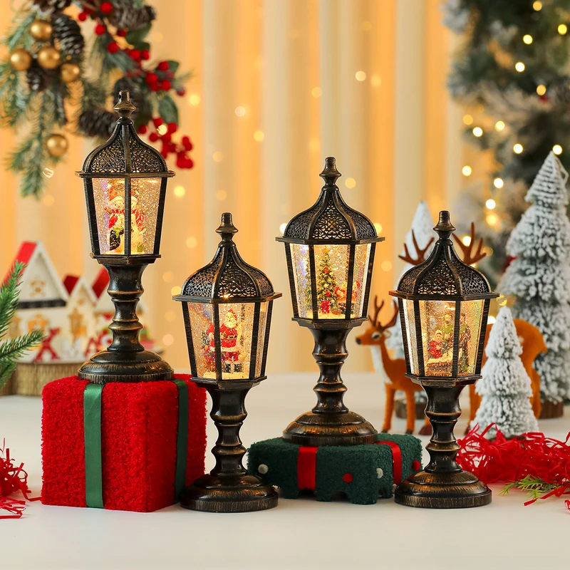 Decorative Lantern with Santa Scene Stornfield