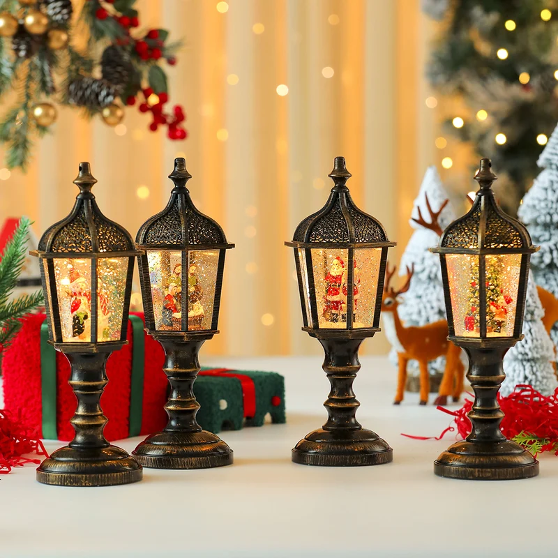 Decorative Lantern with Santa Scene Stornfield