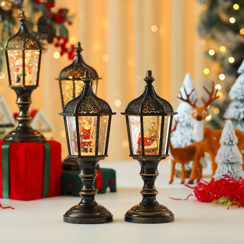 Decorative Lantern with Santa Scene Stornfield