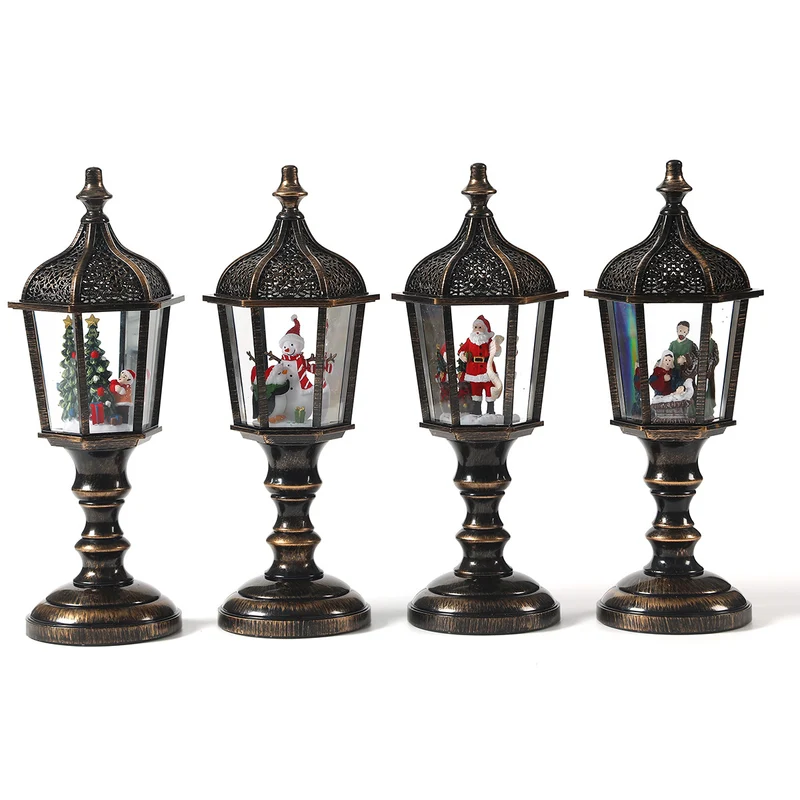 Decorative Lantern with Santa Scene Stornfield