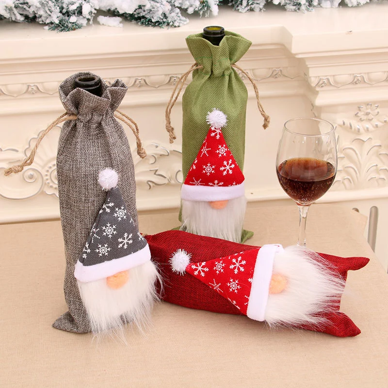 Decorative Holiday Wine Bottle Cover Stornfield