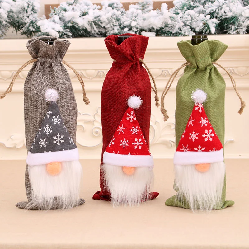 Decorative Holiday Wine Bottle Cover Stornfield