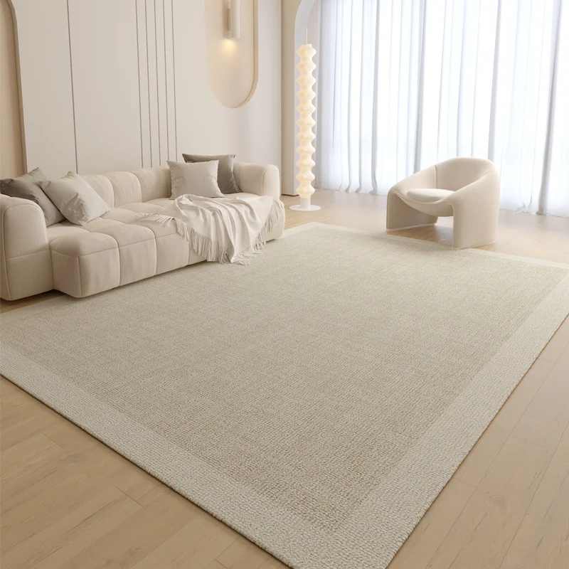 Modern Geometric Low-Pile Area Rug with Textured Stripe & Arc Pattern