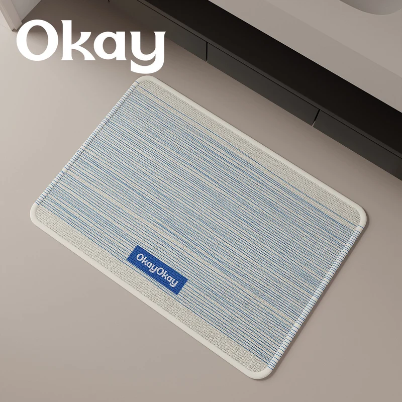 Low-Profile Ribbed Microfiber Entrance Doormat with Non-Slip Backing