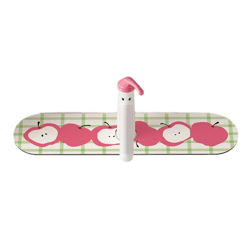 Decorative Waterproof Anti-Splash Sink Counter Mat with Adhesive Backing and Cute Apple Illustration