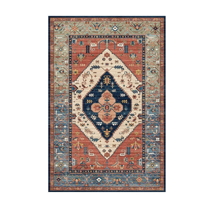Vintage-Inspired Floral Print Area Rug