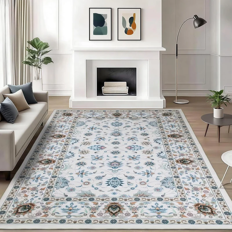 Vintage-Inspired Floral Area Rug