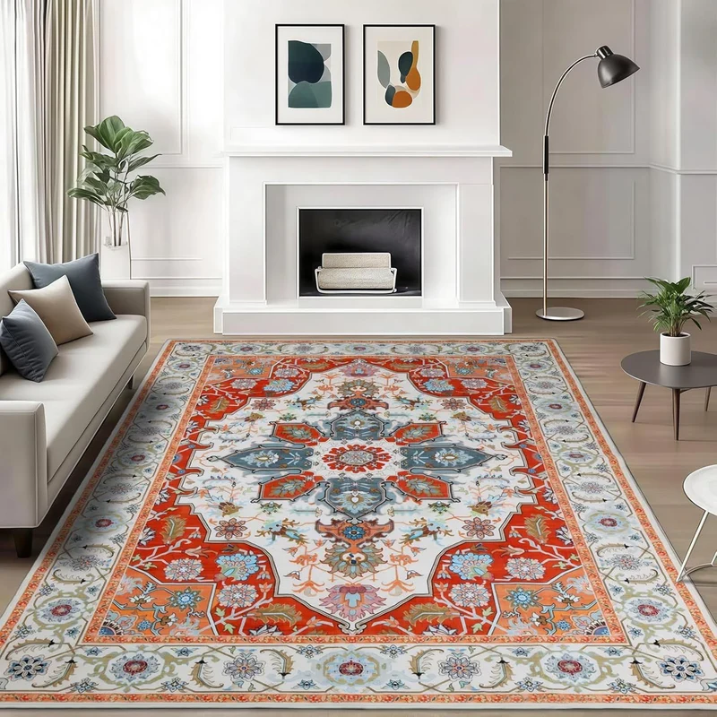 Vintage-Inspired Floral Area Rug