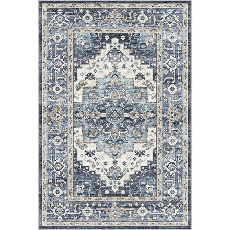 Vintage Floral Patterned Area Rug