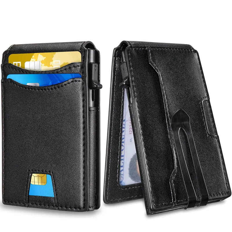 Slim RFID-blockierende Carbonfaser-Kartenhalter Karnz