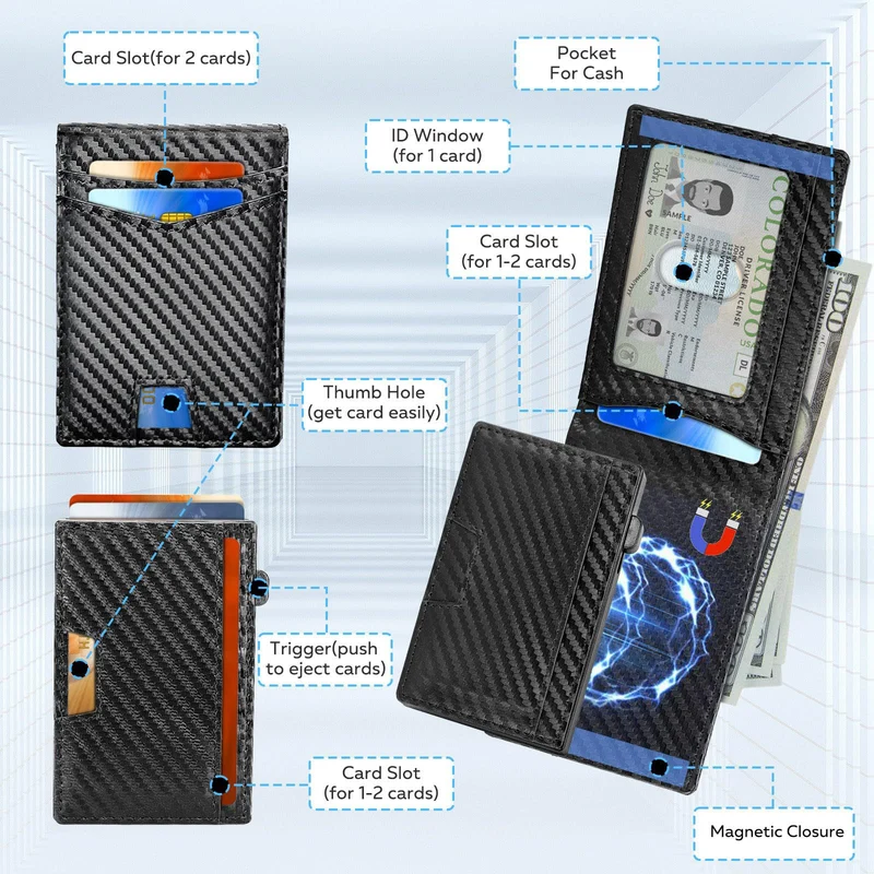 Slim Carbon Fiber Kartenhalter Karnz